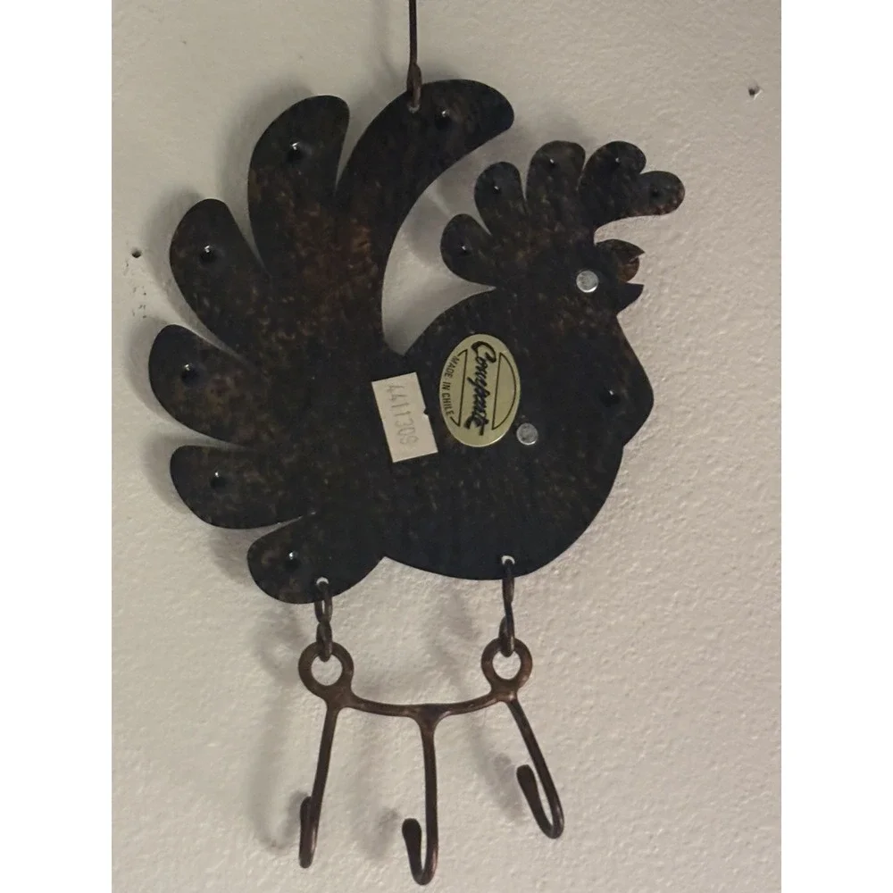 Cesar Vasquez Chile Copper Brass & Enamel Rooster handcrafted Wall Hanging